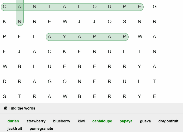number wordsearch