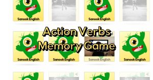 action verbs memory game