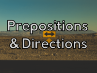 prepositions and directions