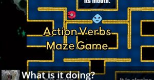 action verbs maze chase game