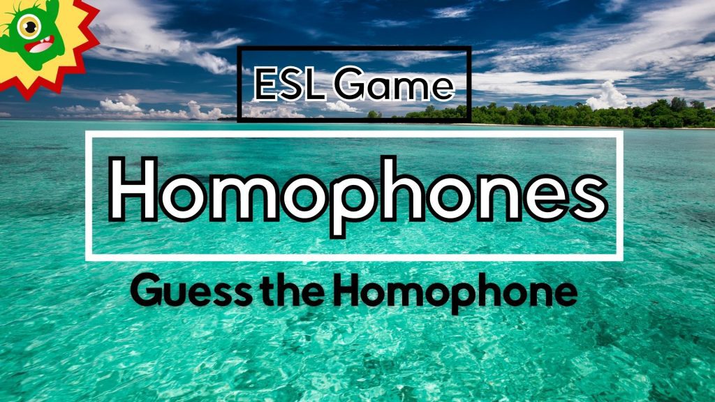 homophones esl game video