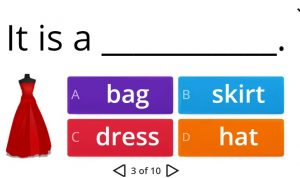 clothes vocabulary quiz