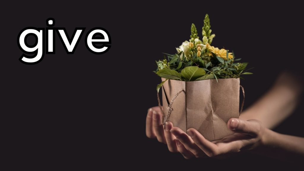 give - action verb