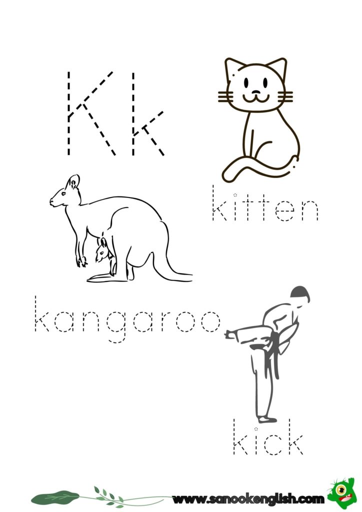 kindergarten lesson 36 letter K
