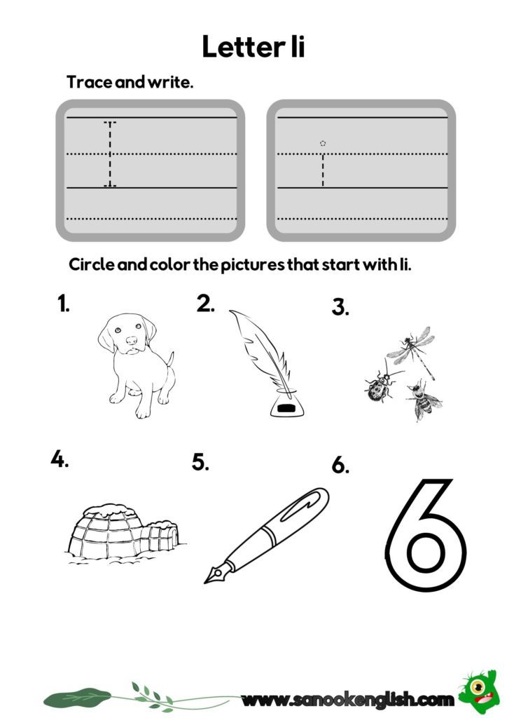 kindergarten lesson 14 letter Ii