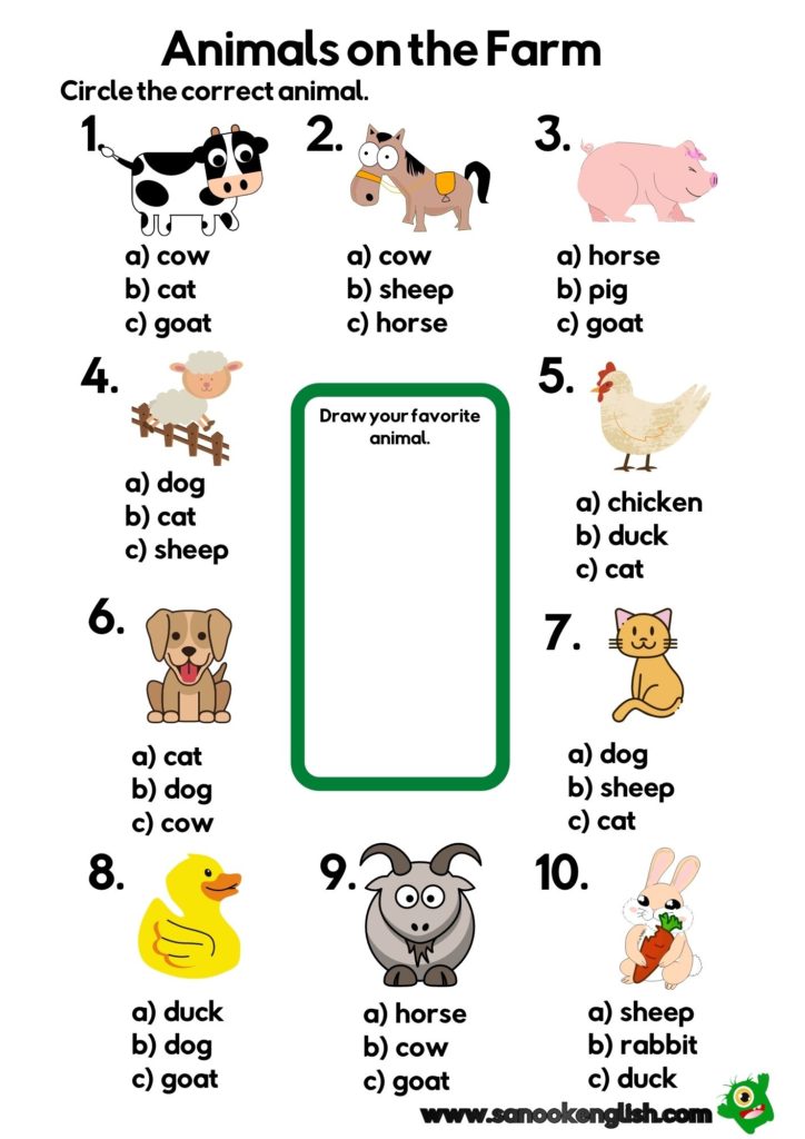 kindergarten lesson 40 mini book animals on the farm